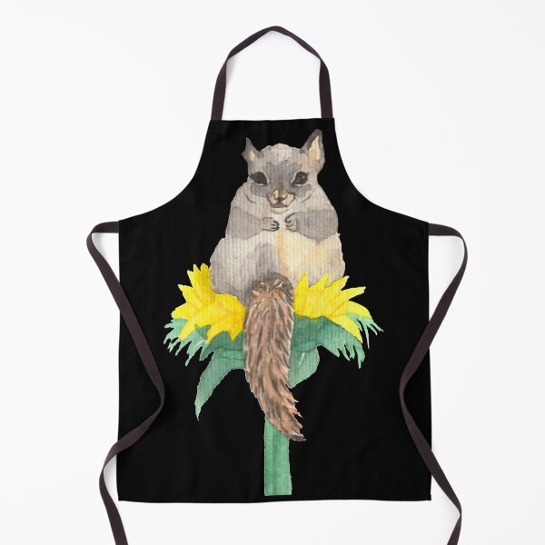 Item preview, Sweet squirrel on a sunflower, black designed and sold by Sonderblume.