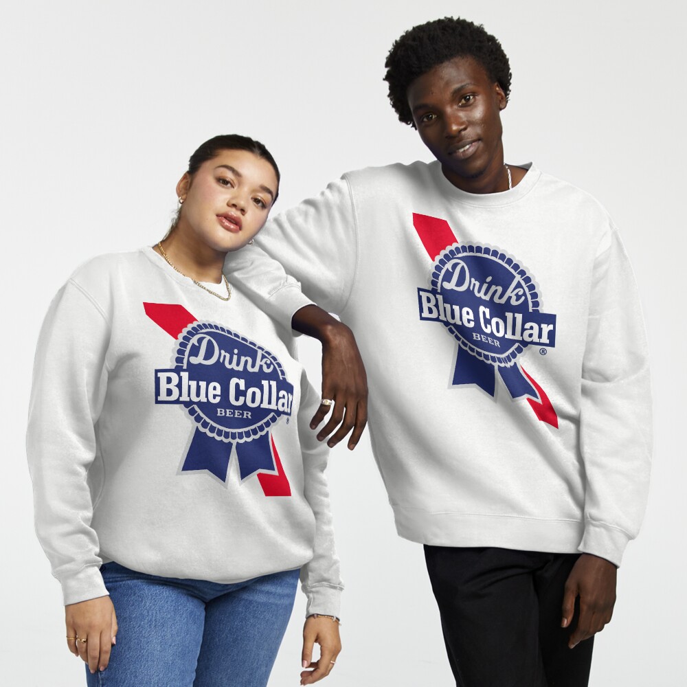 Blue collar sweatshirt new arrivals