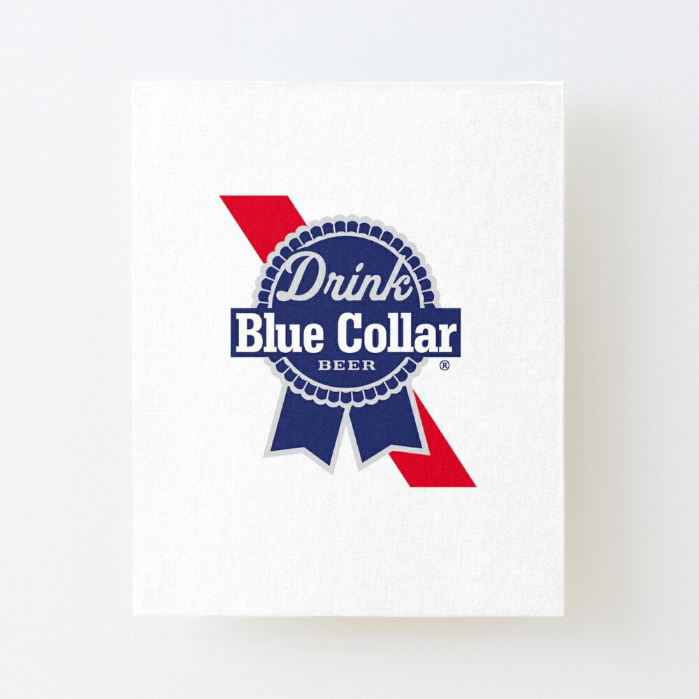 blue collar drink beer Sticker for Sale by RossDillon