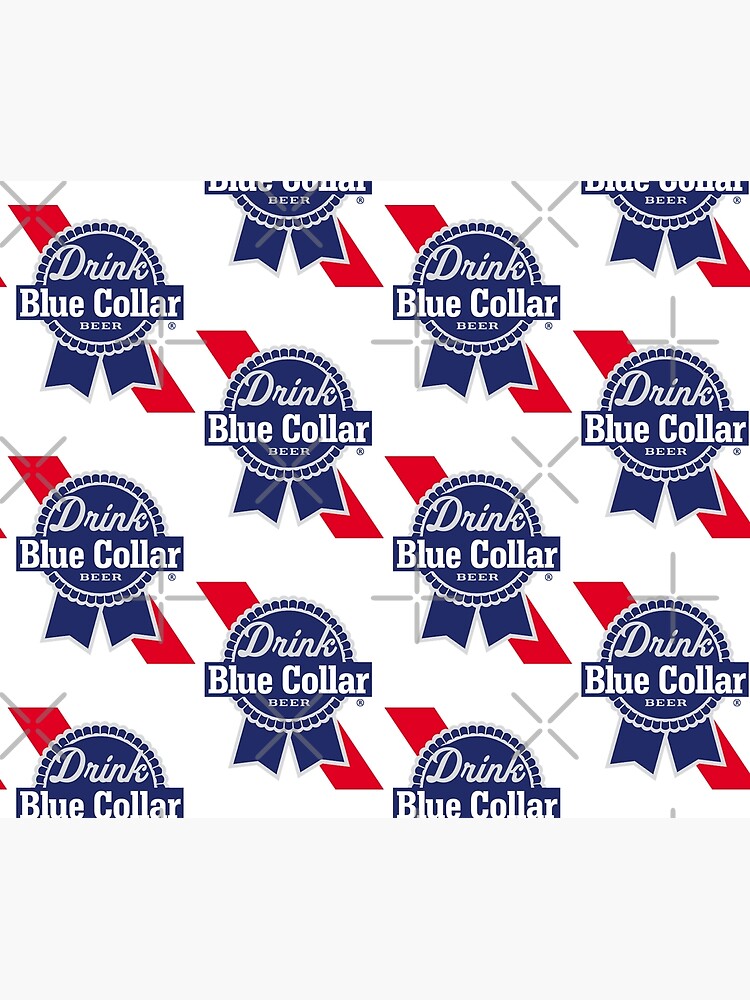 blue collar drink beer Sticker for Sale by RossDillon