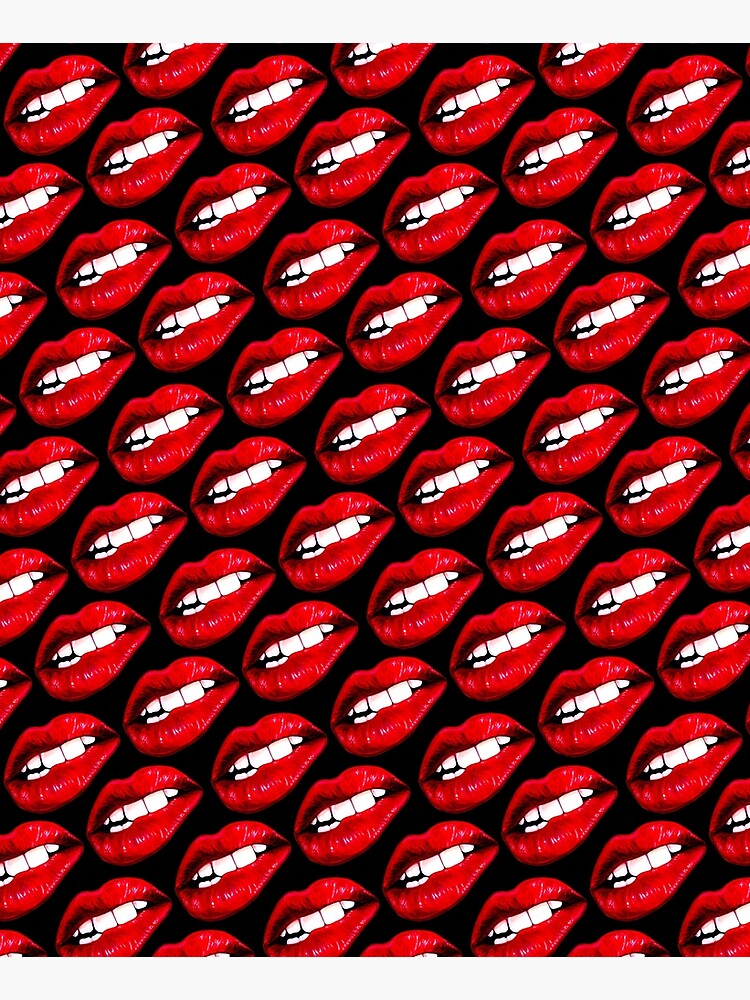 Lip Pattern - Black by KellyGilleran
