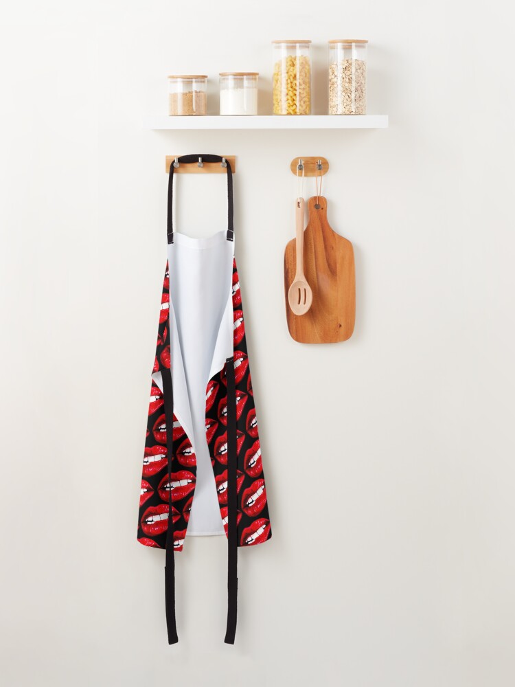 Alternate view of Lip Pattern - Black Apron
