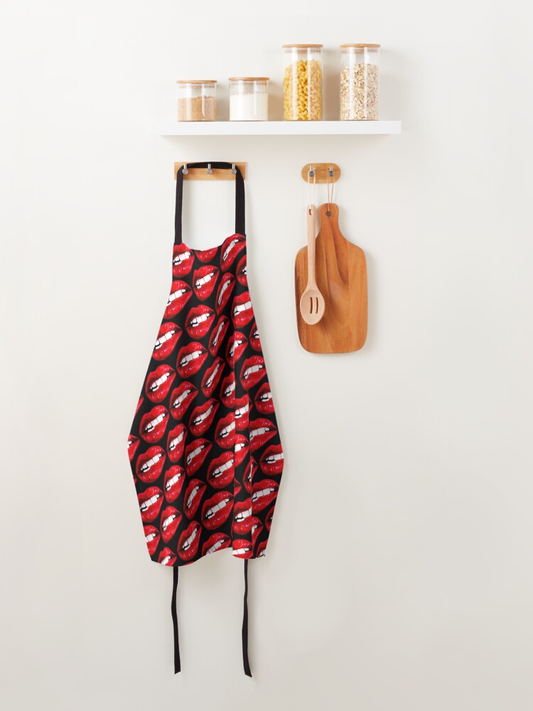 Alternate view of Lip Pattern - Black Apron