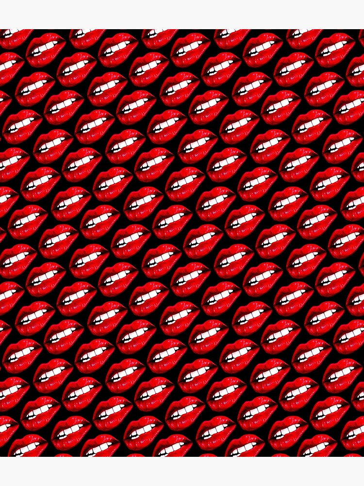 Lip Pattern - Black by KellyGilleran