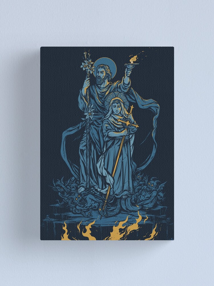 Vista alternativa de Lienzo Terror de demonios y un joven Jesucristo