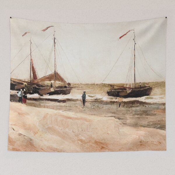 Item preview, Beach at Scheveningen in Calm Weather designed and sold by TemporaryArt.