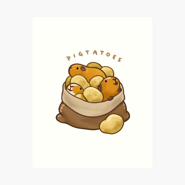 Pigtatoes Art Print