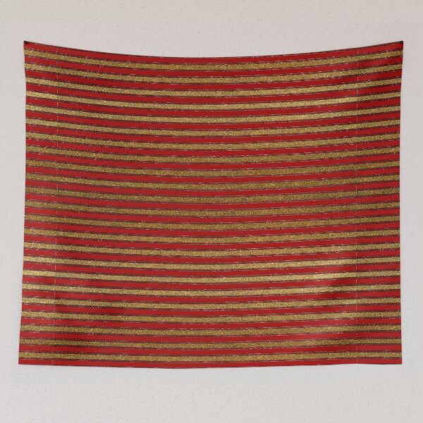 Item preview, Circus striped pattern Burlesque glitter striped pattern in gold red designed and sold by Xarah.