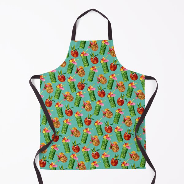 Item preview, Tiki Cocktail Pattern - Teal designed and sold by Kelly Gilleran.