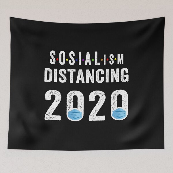Item preview, Anti Socialism Funny Social Distancing Political Socialist designed and sold by AnimaLovers.