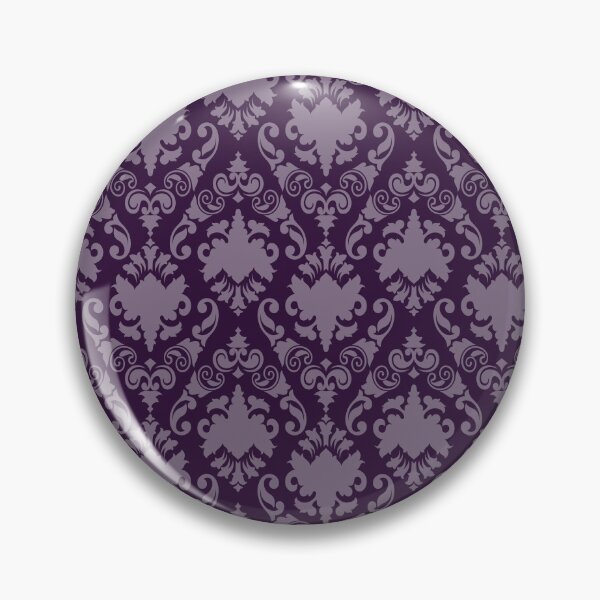 Item preview, Aubergine Damask designed and sold by ColorObsession.