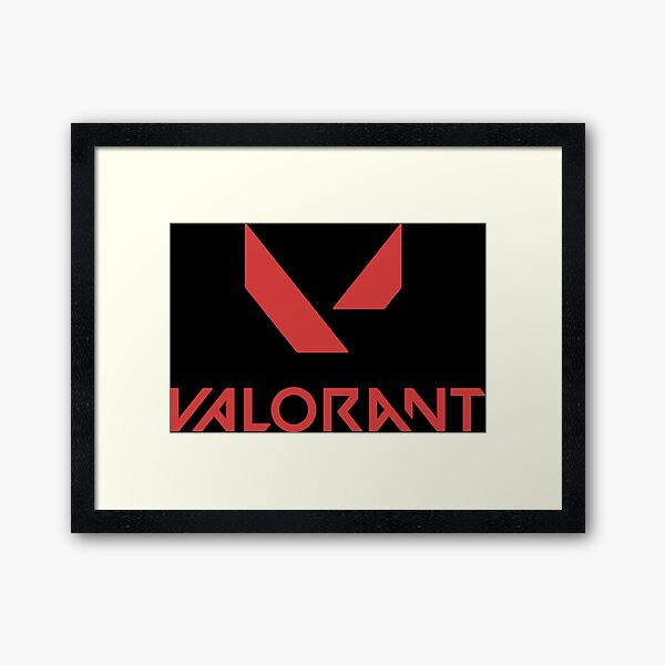 Valorant Red Logo Framed Art Print