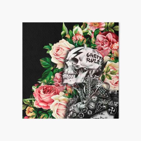 Skull And Roses Art Board Prints Redbubble - roses roblox gameplay roses gallery