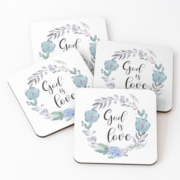 Item preview, GOD IS LOVE, bible verse designed and sold by latiendadearyam.
