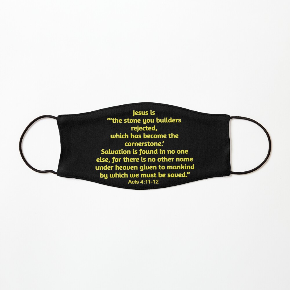 Acts 4 11 12 Christian Bible Verse Mask By Claude10 Redbubble