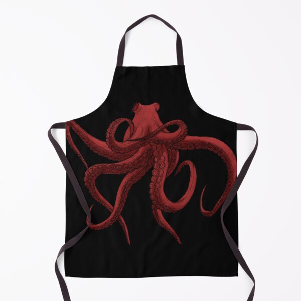 Red Octopus Apron