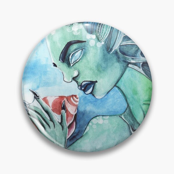 Item preview, Mermaid with seashell, mystical designed and sold by klabukova-y.