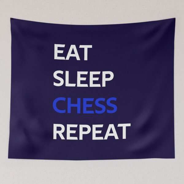 Item preview, Eat Sleep Chess Repeat designed and sold by CatArtStore.