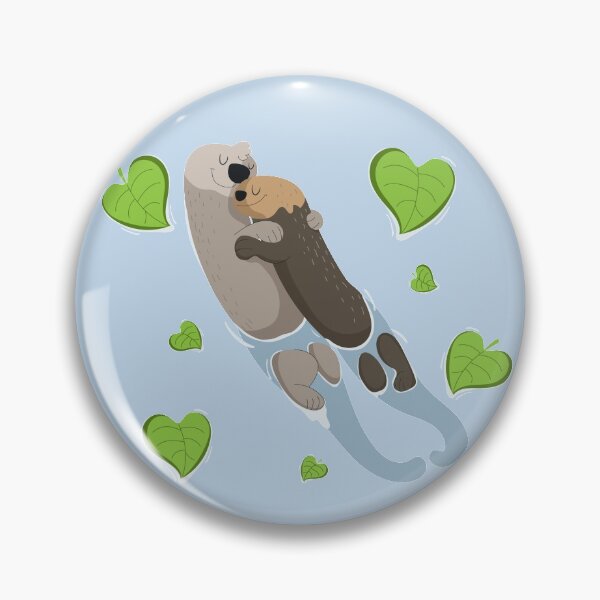 Item preview,  Otters couple falling in love, Otters Love Clipart, Little Otters designed and sold by Little. Roses.