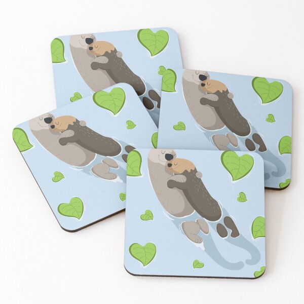 Item preview,  Otters couple falling in love, Otters Love Clipart, Little Otters designed and sold by Little. Roses.
