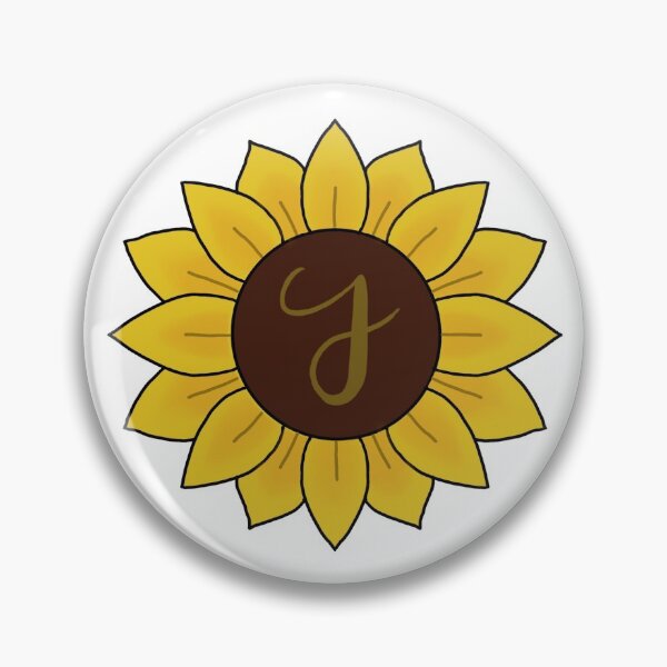 Item preview, Sunflower with J initial  designed and sold by artbyrandaa.