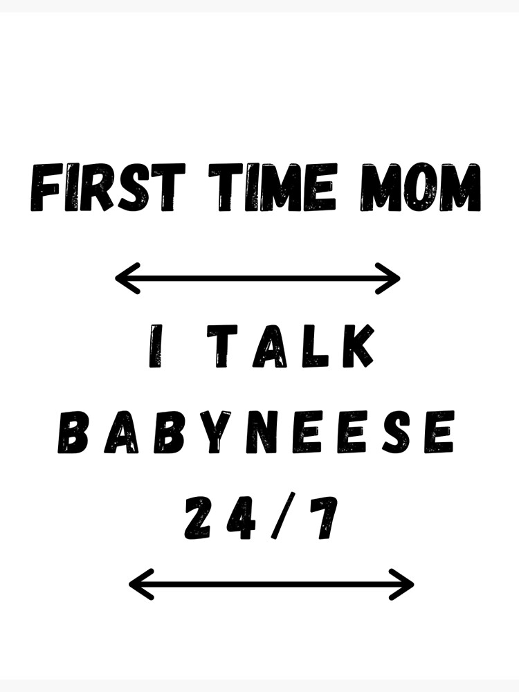 first-time-mom-women-merch-poster-by-podbymo-redbubble