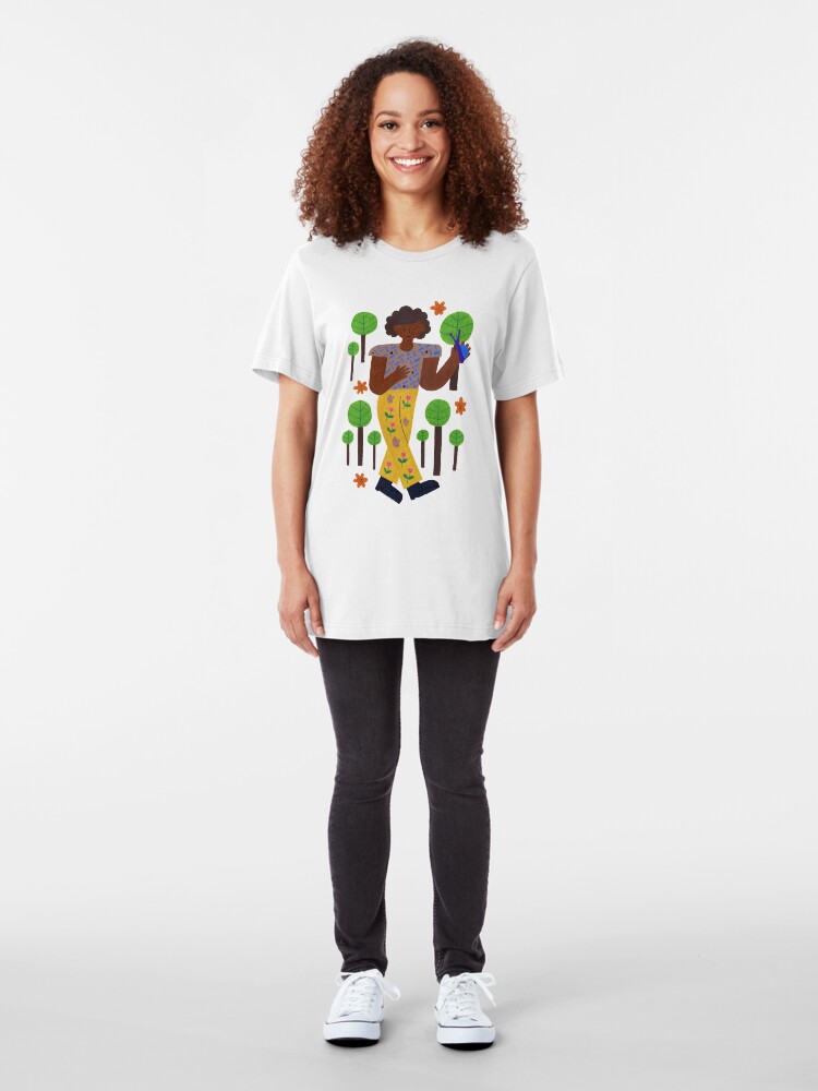 Alternative Ansicht von Bummeln durch die Bäume Slim Fit T-Shirt