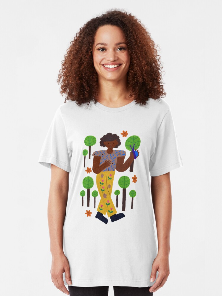 Alternative Ansicht von Bummeln durch die Bäume Slim Fit T-Shirt