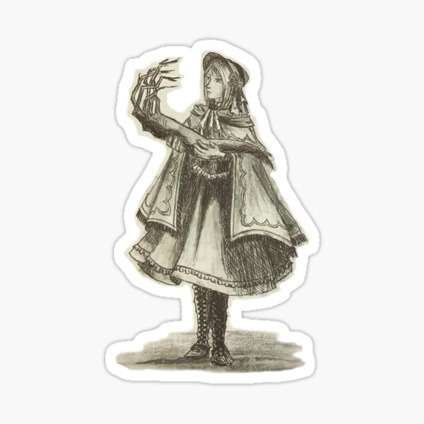 Item preview, Bloodborne Doll - Alice In Wonderland Sticker designed and sold by Technomancer-01.