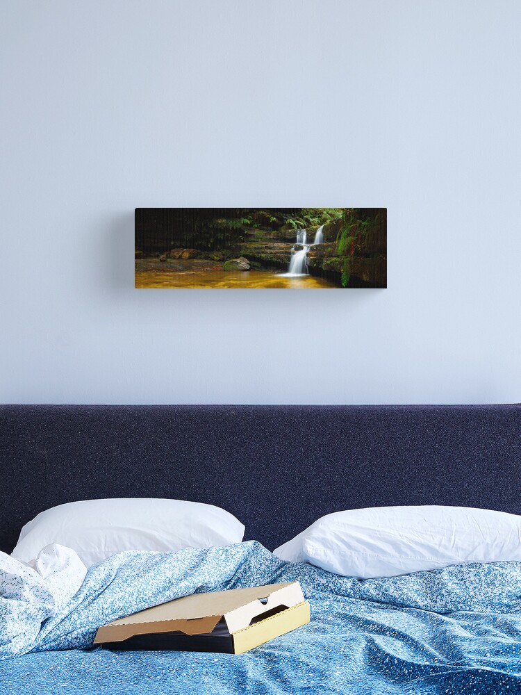 Thumbnail 1 of 3, Canvas Print, Terrance Falls, Hazelbrook, Blue Mountains, New South Wales, Australia designed and sold by Chockstone.