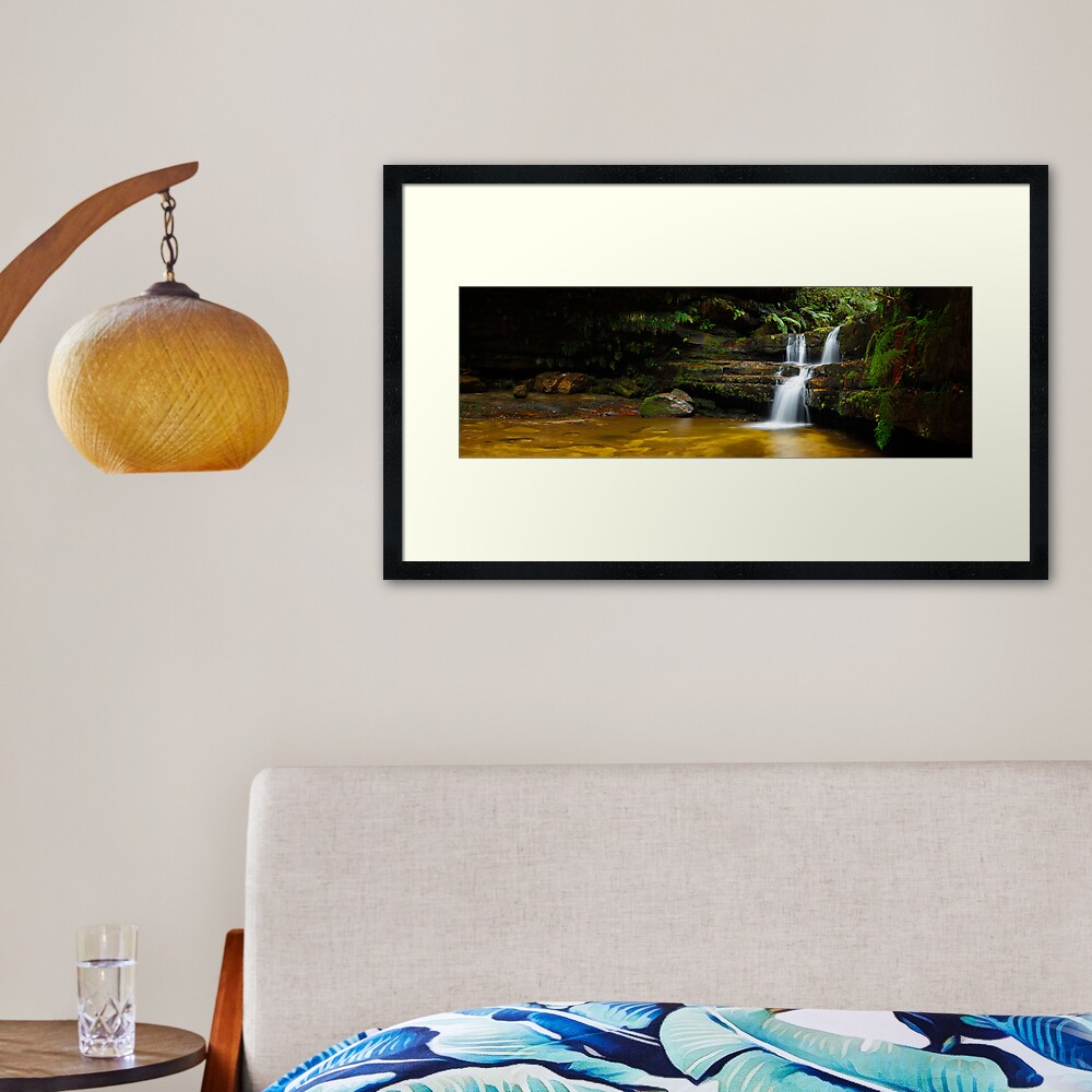 Terrance Falls, Hazelbrook, Blue Mountains, New South Wales, Australia Framed Art Print