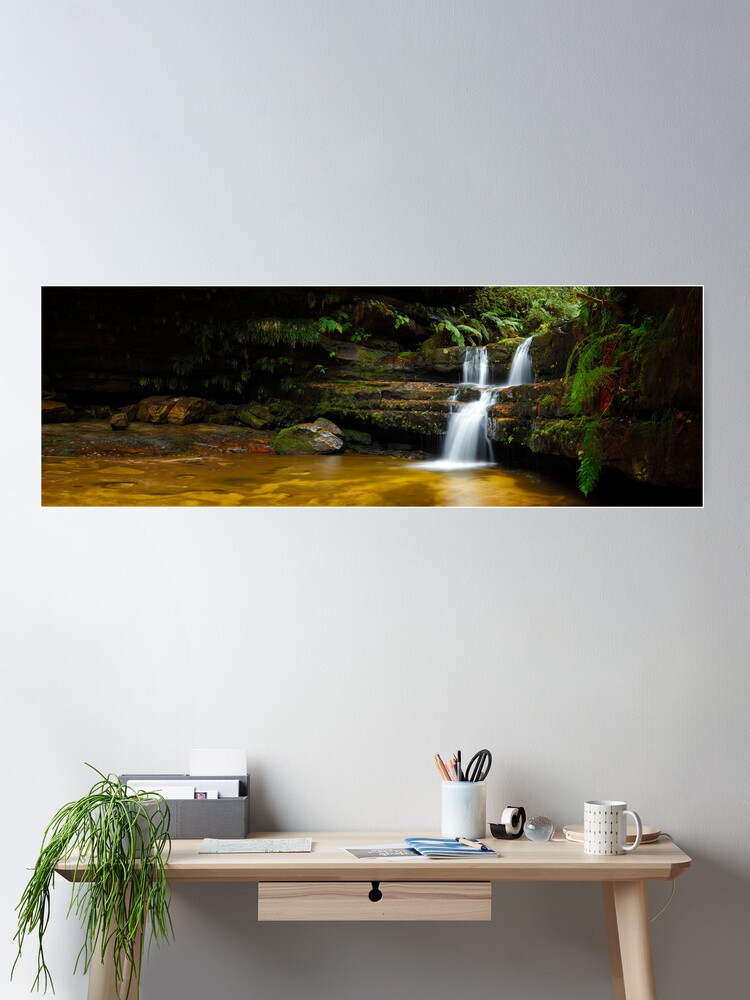 Thumbnail 1 of 3, Poster, Terrance Falls, Hazelbrook, Blue Mountains, New South Wales, Australia designed and sold by Chockstone.