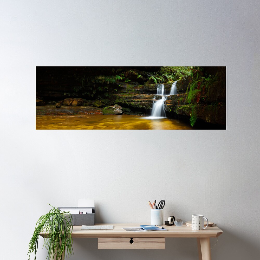 Terrance Falls, Hazelbrook, Blue Mountains, New South Wales, Australia Poster