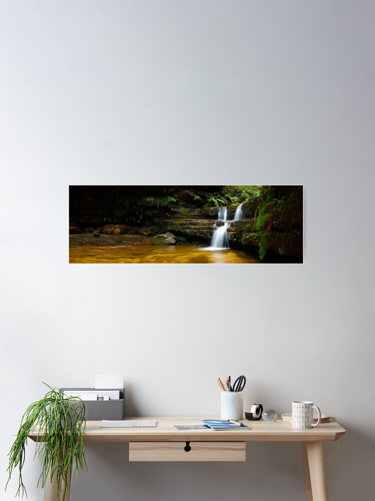 Thumbnail 1 of 3, Poster, Terrance Falls, Hazelbrook, Blue Mountains, New South Wales, Australia designed and sold by Michael Boniwell.