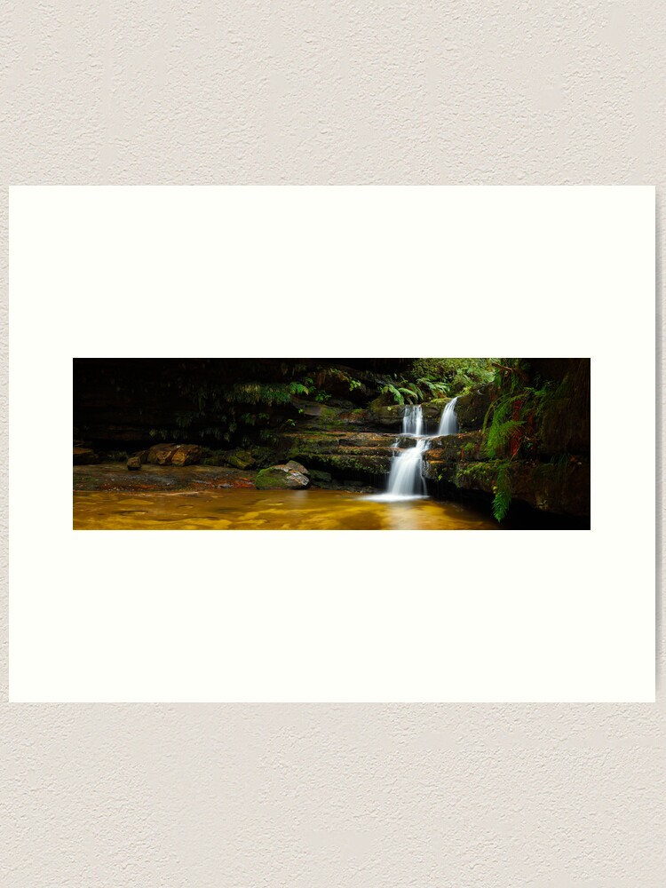 Thumbnail 2 of 3, Art Print, Terrance Falls, Hazelbrook, Blue Mountains, New South Wales, Australia designed and sold by Michael Boniwell.