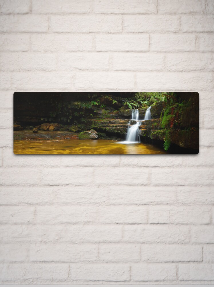 Thumbnail 2 of 4, Metal Print, Terrance Falls, Hazelbrook, Blue Mountains, New South Wales, Australia designed and sold by Michael Boniwell.