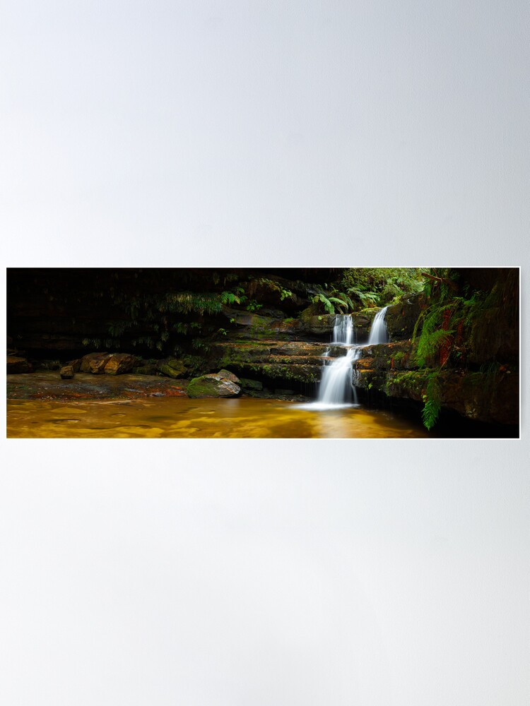 Thumbnail 2 of 3, Poster, Terrance Falls, Hazelbrook, Blue Mountains, New South Wales, Australia designed and sold by Chockstone.