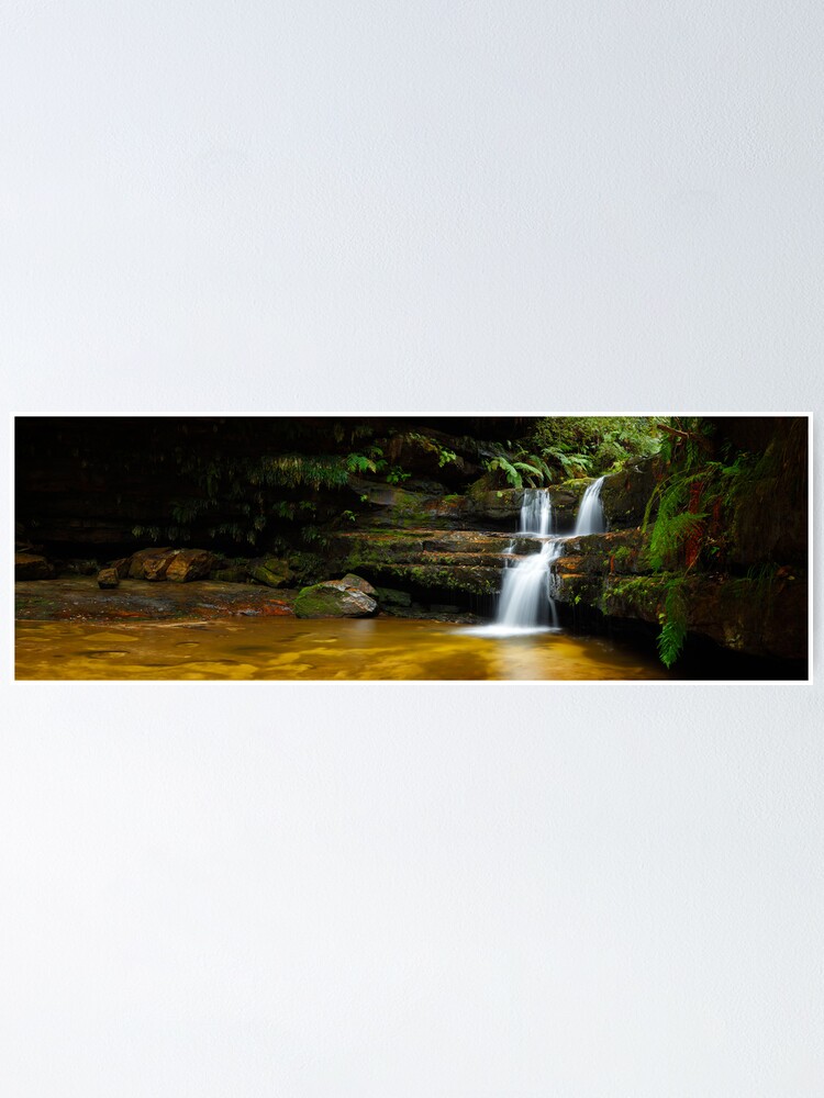 Thumbnail 2 of 3, Poster, Terrance Falls, Hazelbrook, Blue Mountains, New South Wales, Australia designed and sold by Michael Boniwell.