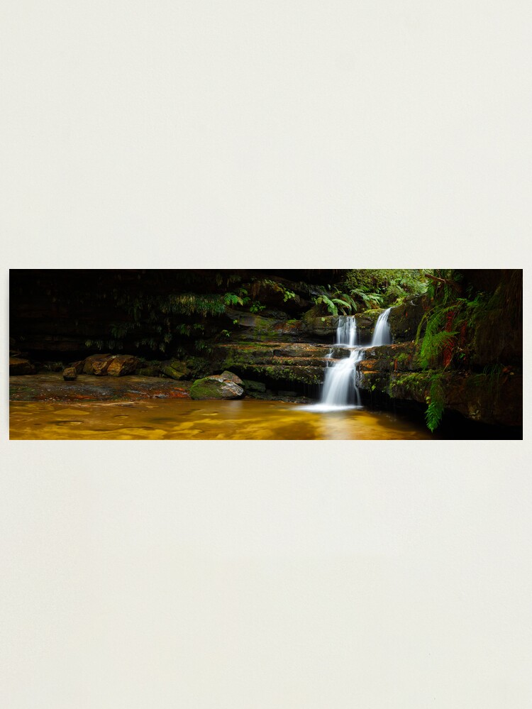 Photographic Print, Terrance Falls, Hazelbrook, Blue Mountains, New South Wales, Australia designed and sold by Michael Boniwell