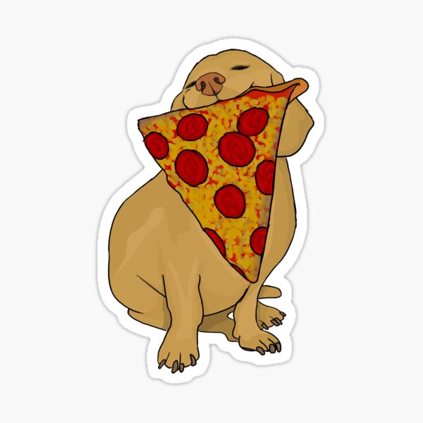 Pizza Dog Sticker