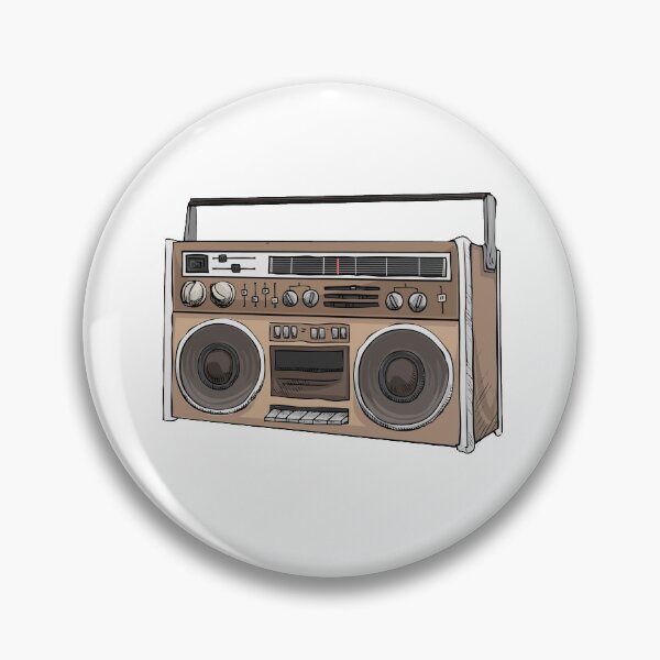 Item preview, Hand drawn, old school, boom box designed and sold by SleepyMarten.