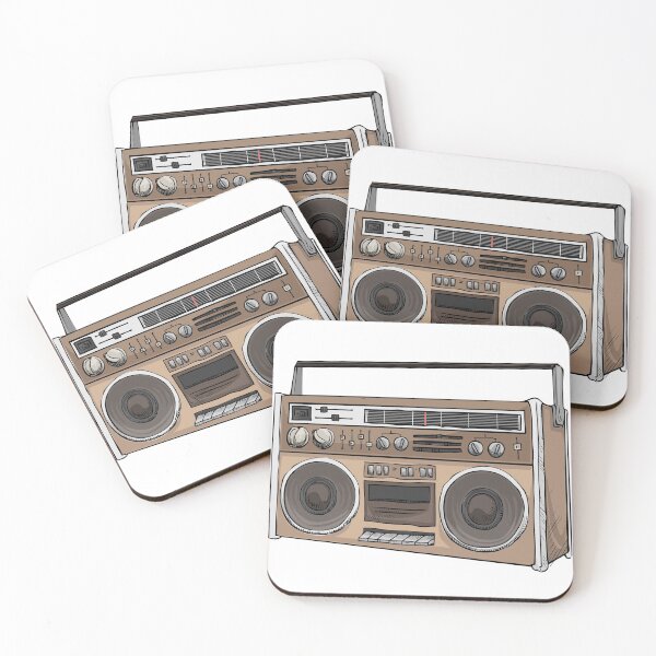 Item preview, Hand drawn, old school, boom box designed and sold by SleepyMarten.