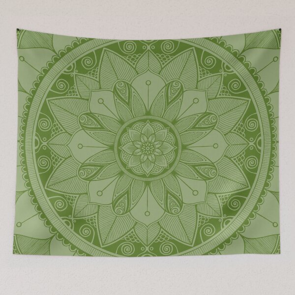 Item preview, Jungle Green Mandala 4 designed and sold by ColorObsession.