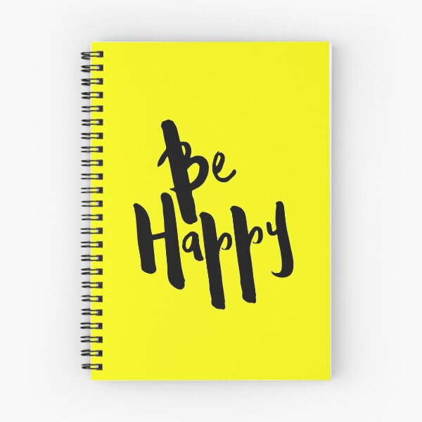Item preview, Be Happy Quote on Yellow Background designed and sold by Textography1.
