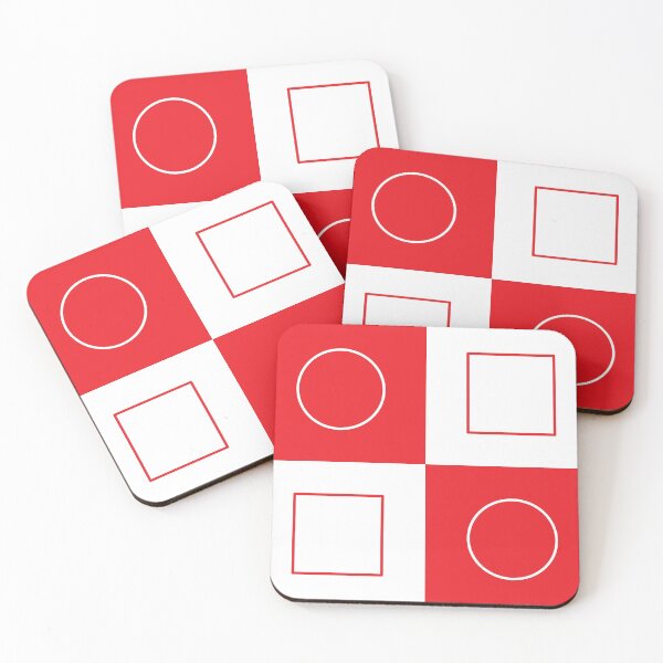 Item preview, Chequered Squares Circles Red designed and sold by zcabask.