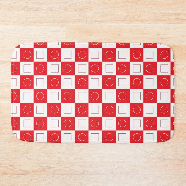 Item preview, Chequered Squares Circles Red designed and sold by zcabask.