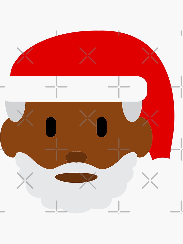 "black santa claus emoji" Sticker for Sale by gossiprag | Redbubble