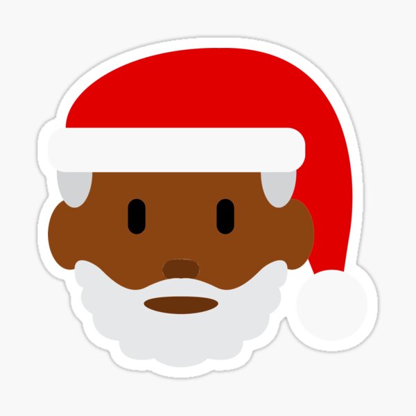 "black santa claus emoji" Sticker for Sale by gossiprag | Redbubble