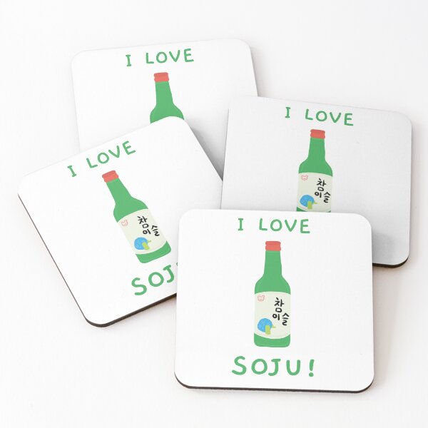 Item preview, I Love Soju! Original Style Cute Korean Soju Bottle designed and sold by bridieelliott.