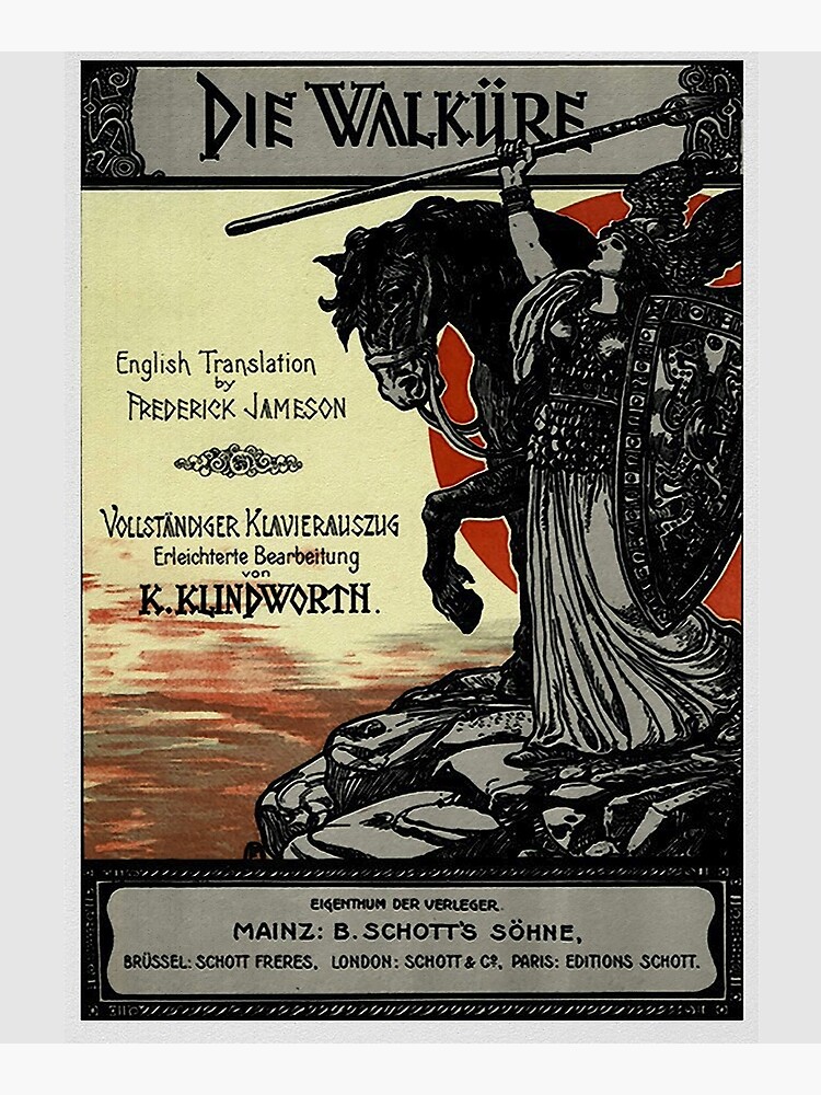 Vintage Poster, Wagner's opera Die Walküre, 1899 by edsimoneit